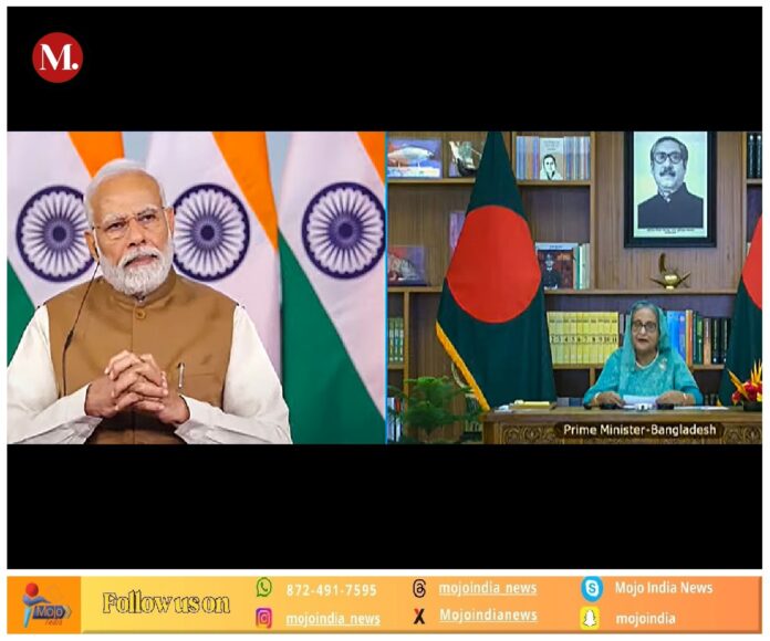 India Bangladesh ties PM Modi Sheikh Hasina jointly inaugurate rail, power sector projects between India, Bangladesh