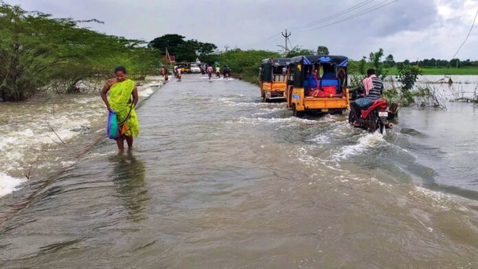 Michaung in Chennai Cyclone Michaung has killed several people in Chennai Tamil Nadu
