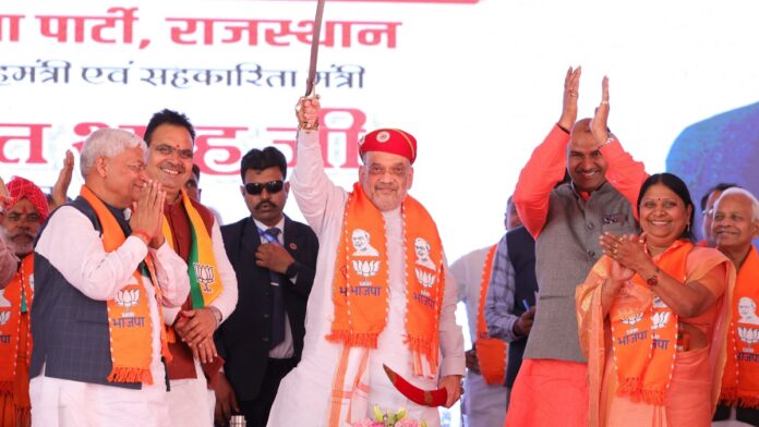 Amit Shah Sets Ambitious 400-Seat Target for BJP in Rajasthan Ahead of Lok Sabha Elections